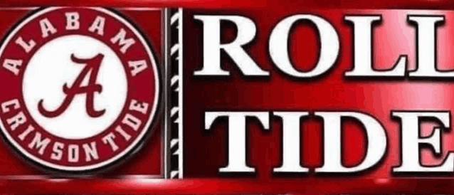 a logo for the alabama crimson tide is shown