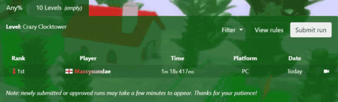 a screenshot of a game that says crazy clocktower