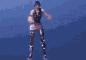 a pixel art of a person dancing in a video game .