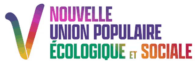 a colorful logo for nouvelle union populaire ecologice et sociale