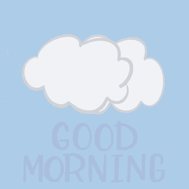 a cartoon drawing of a smiling sun with the words " good morning " below it