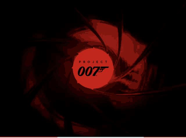 a black background with a red project 007 logo