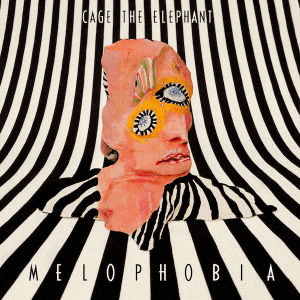 a cage the elephant album cover with a zebra print