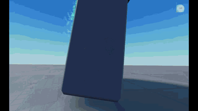 a screenshot of a video game with a blue background