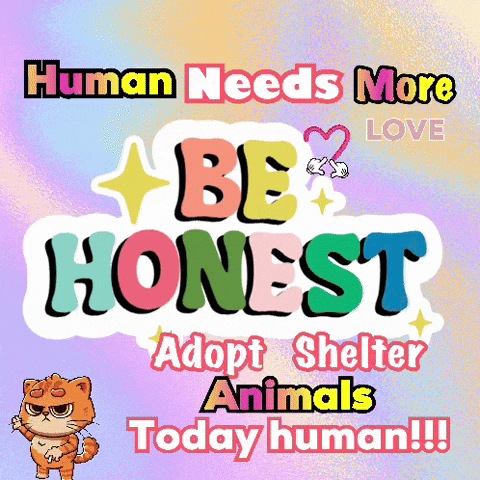 a poster that says " human needs more love be honest adopt shelter animals today human "