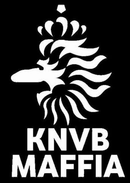 the knvb mafia logo is a white lion with a crown on its head .