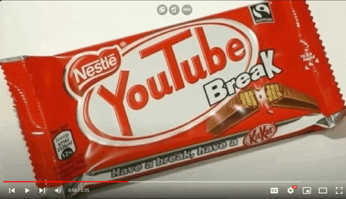 a nestle youtube break kitkat bar is shown in a youtube video