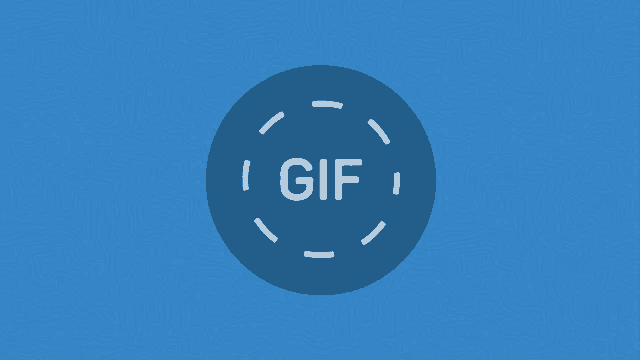 a blue circle with the word gif written inside of it