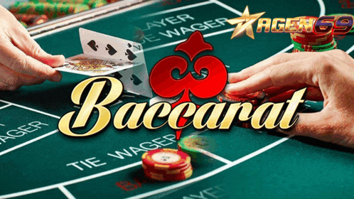 a person playing a game of baccarat on a table