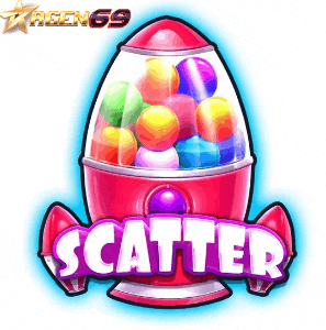 a cartoon rocket with the word scatter written on it