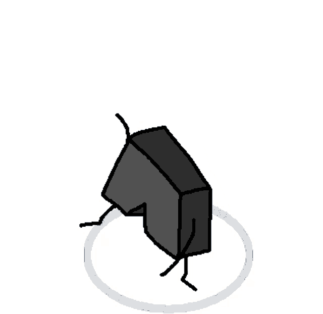 a drawing of a block with arms and legs