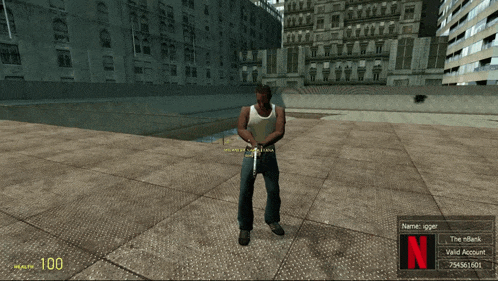 a screenshot of a video game shows a man holding a gun with the name sigper on the bottom right