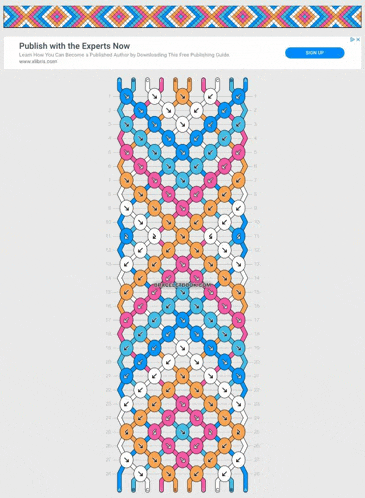 a screenshot of a friendship bracelet pattern on a website .