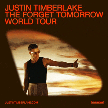 justin timberlake 's the forget tomorrow world tour poster