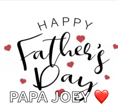 a happy father 's day papa joey greeting card with red hearts