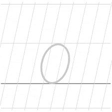 a circle is being drawn on a grid with a line going through it .