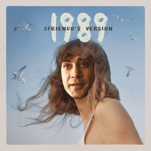 a poster for $ friendo 's version of 1989 with birds flying in the background