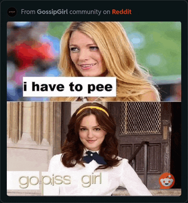 a screenshot of gossip girl on reddit