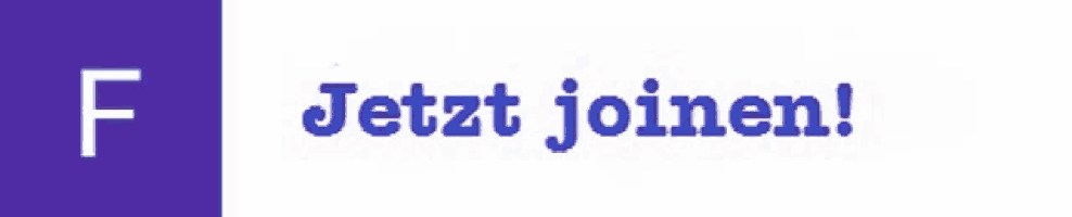 a purple banner with the words jetzt joinen on it