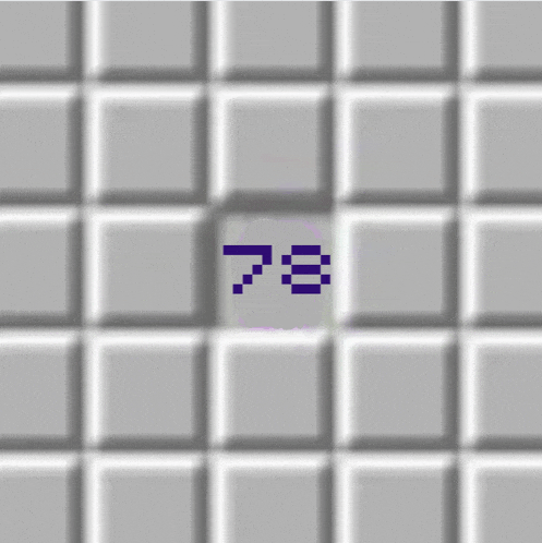 a grid of squares with the number 78 visible