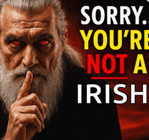 a man with a beard holds his finger to his mouth in front of a sign that says sorry