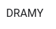 the word dramy is on a white background .