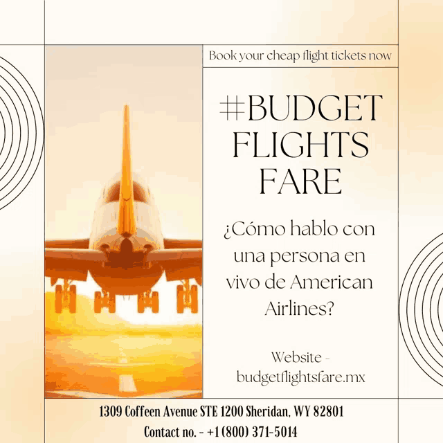 an advertisement for budget flights fare shows an airplane on the runway