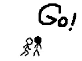 a black and white drawing of a person standing next to a tree with branches .