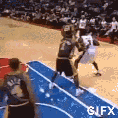 a gif of a basketball game with a player wearing number 1