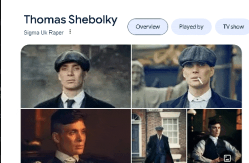 a google search for thomas shebolky shows a collage of images