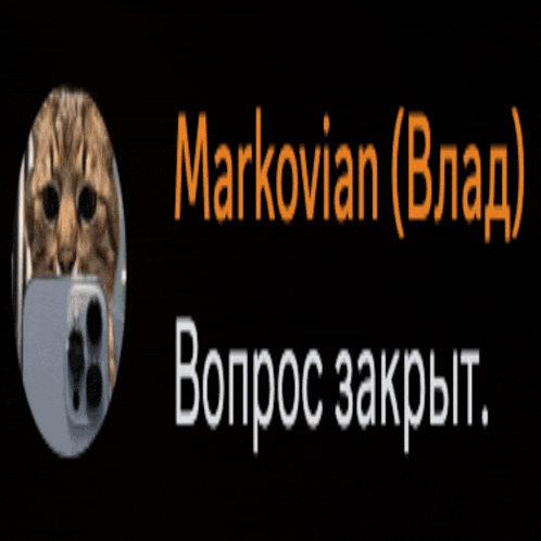 a picture of a cat in a circle with the name markovian on it