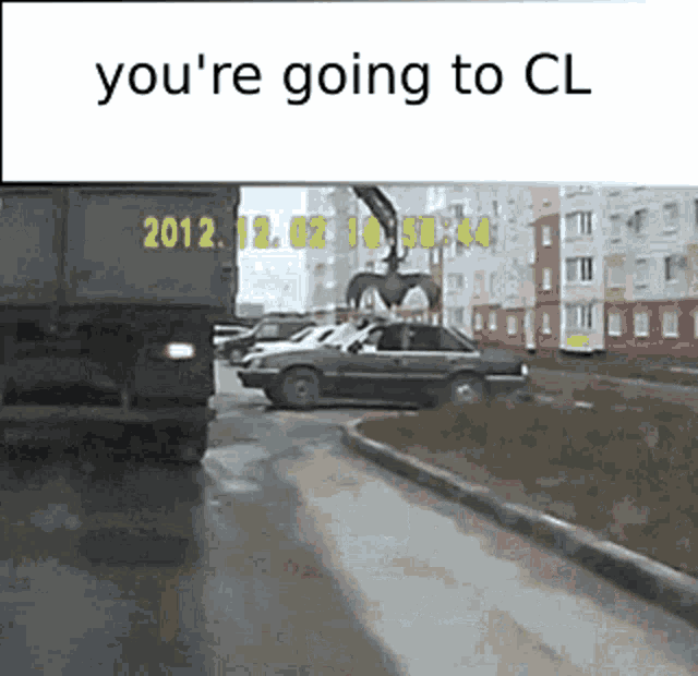 a picture of a truck that says you 're going to cl on it