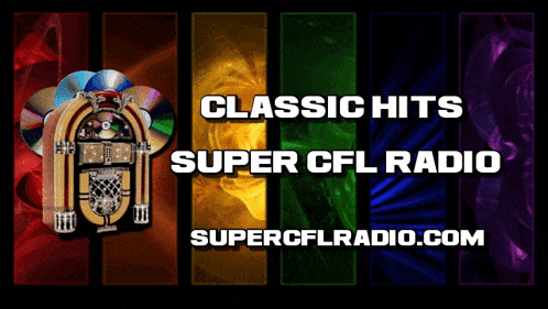 a poster for classic hits super cfl radio with a jukebox on it