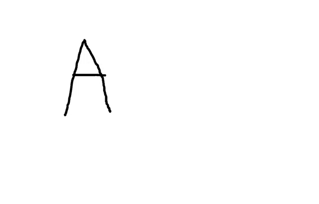 a black and white drawing of the letters aaa