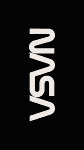 the nasa logo is white on a black background