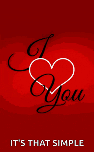 a red background with the words " i love you " and a heart