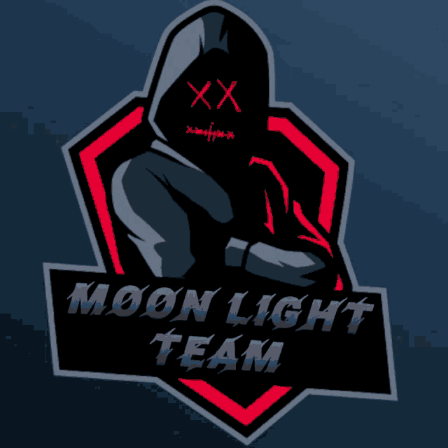 a logo for the moon light team shows a person in a hoodie