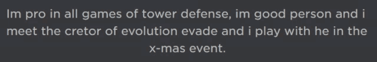 a black background with white text that says im pro in all games of tower defense