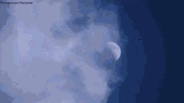 a picture of a crescent moon taken by mohamed madiane