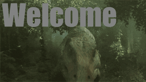 a t-rex with its mouth open and the word arev behind it