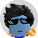 a blue cartoon character wearing sunglasses and a wig .