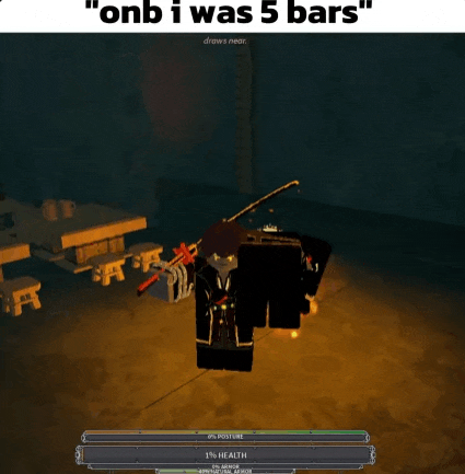 a screenshot of a video game with the words " onb i was 5 bars " at the top