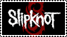 a slipknot logo on a black background