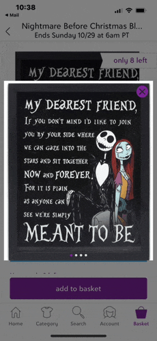 a screenshot of the nightmare before christmas website