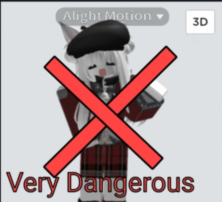 a picture of a girl with a red cross and the words " very dangerous " underneath