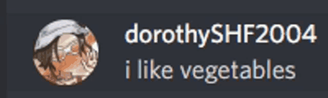 a picture of a person with the words i like vegetables underneath it