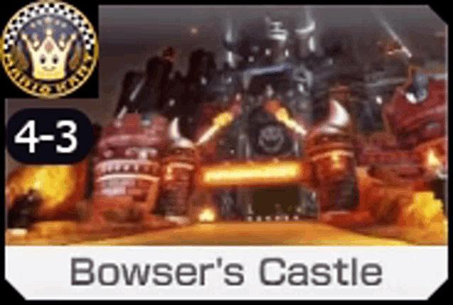 a video game called bowser 's castle with a crown on it