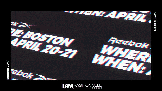 a reebok advertisement that says when april 20-21