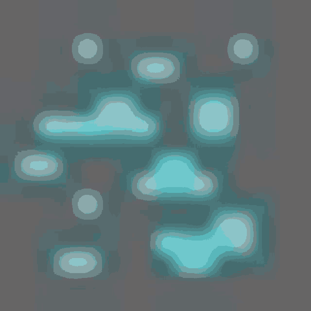 a gray background with blue clouds on it