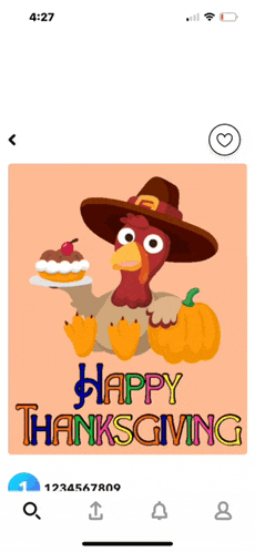 a turkey in a pilgrim hat is holding a piece of cake and a pumpkin with the words happy thanksgiving below it